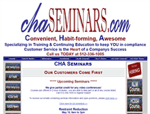 Tablet Screenshot of chaseminars.com